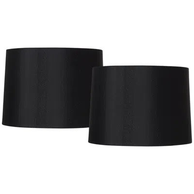 Springcrest Black Tapered Drum Shades 13x14x10.25 (spider) Set Of 2