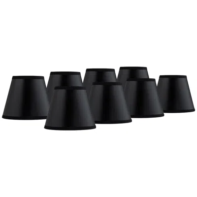 Springcrest Black With Gold Liner Paper Chandelier Clip Shades 3x5x4 (clip-on) Set Of 8