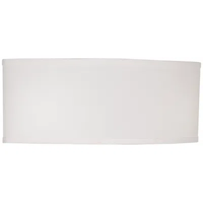 Springcrest Brussels White Linen Fabric Oval Lamp Shade 10x18x7 (spider)