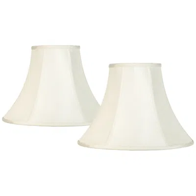 Springcrest Collection Creme Bell Lamp Shades 7x16x12 (spider) Set Of 2