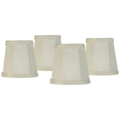 Springcrest Collection Creme Fabric Lamp Shades 3x4x4 (clip-on) Set Of 4