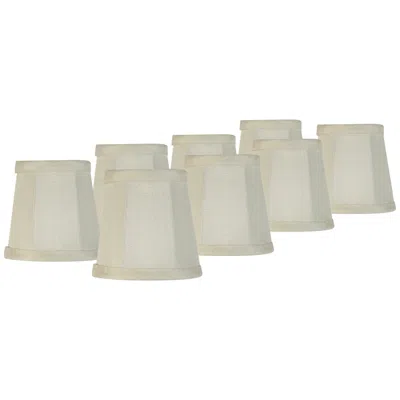 Springcrest Collection Creme Fabric Lamp Shades 3x4x4 (clip-on) Set Of 8