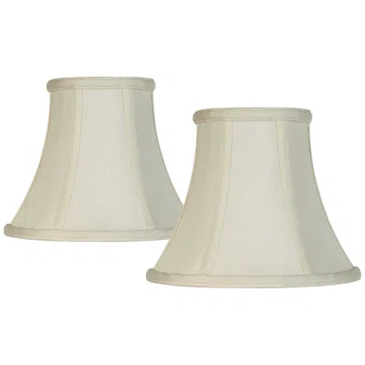 Springcrest Collection Creme Lamp Shades 4.5x8.5x7 (clip-on) Set Of 2 In Neutral
