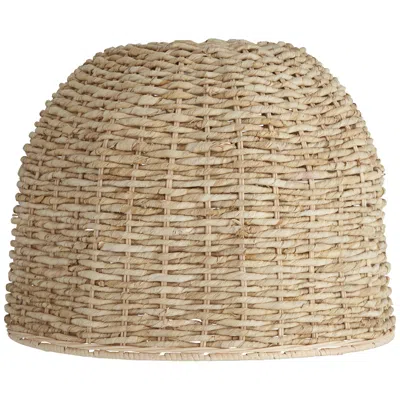 Springcrest Commins Natural Woven Husk Rattan Drum Shade 5x16x12