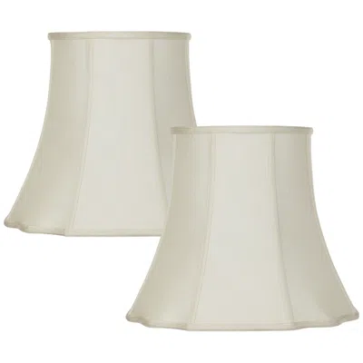 Springcrest Creme Color Cut Corner Set Of 2 Lamp Shades 10x16x14 (spider)