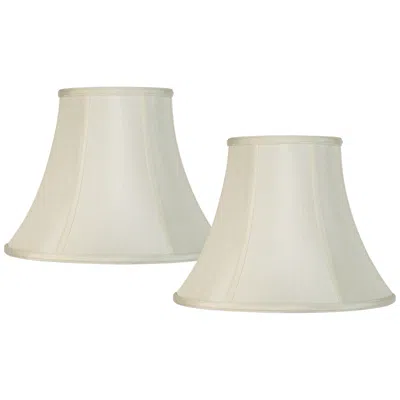 Springcrest Creme Color Set Of 2 Classic Bell Lamp Shades 7x14x11 (spider)