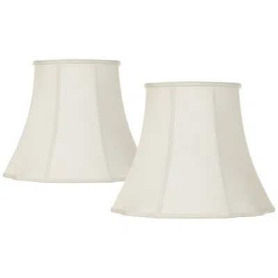 Springcrest Creme Curve Cut Corner Lamp Shades 11x18x15 (spider) Set Of 2