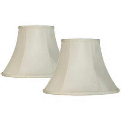 Springcrest Creme Fabric Bell Lamp Shade 6x12x9 (spider) Set Of 2