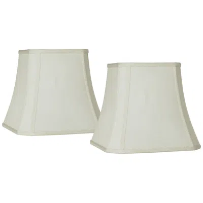 Springcrest Creme Fabric Set Of 2 Square Lamp Shades 8x12x11 (spider)