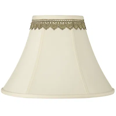Springcrest Creme Shade With Gold Lace Trim 7x16x12 (spider)