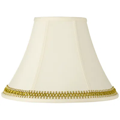 Springcrest Creme Shade With Gold Satin Weave Trim 7x16x12 (spider)