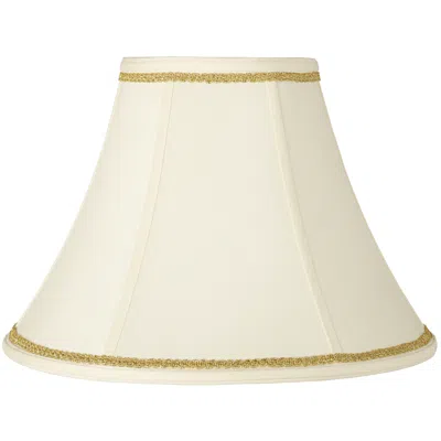 Springcrest Creme Shade With Gold Scroll Trim 7x16x12 (spider)
