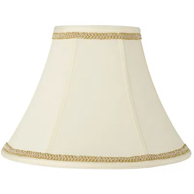 Springcrest Creme Shade With Gold With Ivory Trim 7x16x12 (spider)