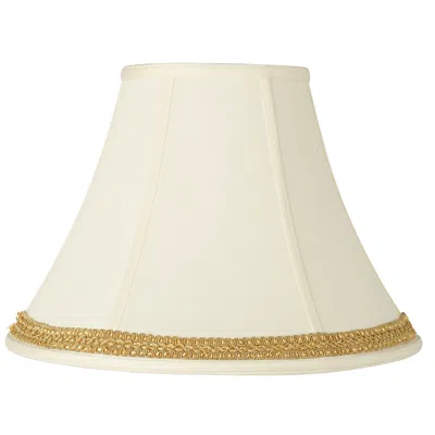 Springcrest Creme Shade With Yellow Gold Ribbon Trim 7x16x12 (spider)