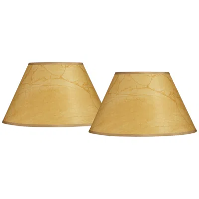 Springcrest Crinkle Paper Set Of 2 Empire Lamp Shades 10x20x12 (spider)
