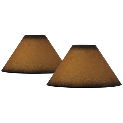 Springcrest Distressed Faux Paper Lamp Shades 6x19x12 (spider) Set Of 2