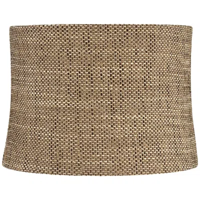 Springcrest Dortmund Charcoal Beige Linen Drum Shade 13x14x10 (spider)