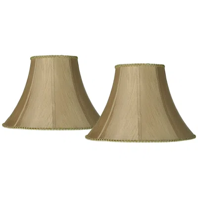 Springcrest Earthen Gold Fabric Set Of 2 Lamp Shades 8x18x13 (spider)
