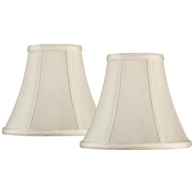 Springcrest Elat Creme Fabric Set Of 2 Bell Lamp Shades 4.5x9x8 (spider)