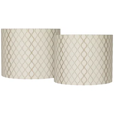 Springcrest Embroidered Hourglass Set Of 2 Drum Shades 14x14x11 (spider)