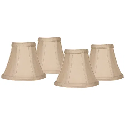 Springcrest Evaline Taupe Fabric Lamp Shade 3x6x5x5 (clip-on) Set Of 4 In Brown