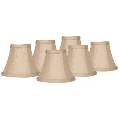 Springcrest Evaline Taupe Fabric Lamp Shade 3x6x5x5 (clip-on) Set Of 6 In Brown