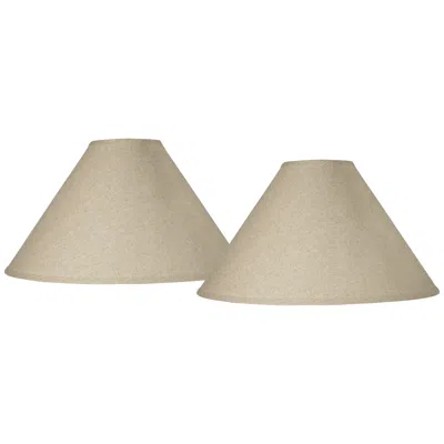 Springcrest Fine Burlap Set Of 2 Empire Lamp Shades 6x21x13.5 (spider)