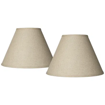 Springcrest Fine Burlap Set Of 2 Empire Shades 6.5x15x10.75 (spider)