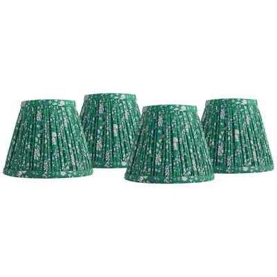 Springcrest Green Violet Floral Clip-on Lamp Shades 3.5x6x5 Set Of 4