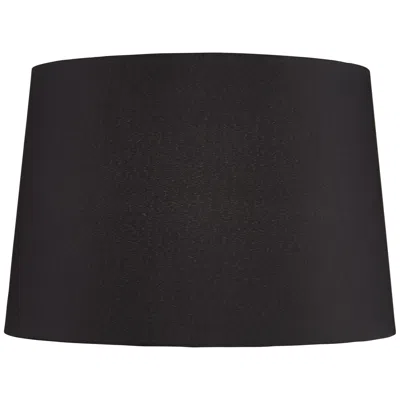 Springcrest Hallie Black Faux Silk Tapered Drum Shade 13x15x10 (spider)