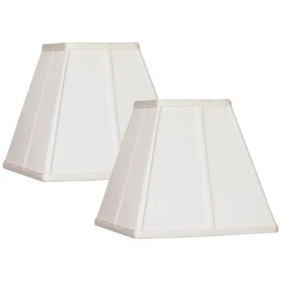 Springcrest Ivory Classic Square Shades 5.25x10x9 (spider) Set Of 2