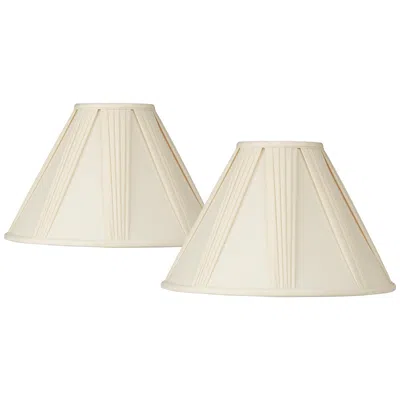 Springcrest Ivory French Drape Lamp Shades 6x17x12 (spider) Set Of 2