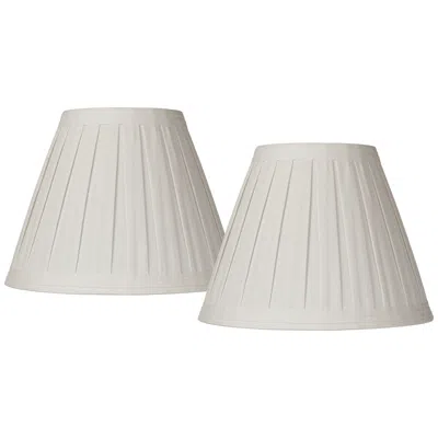 Springcrest Jody Off-white Linen Pleat Shades 7x14x11 (spider) Set Of 2