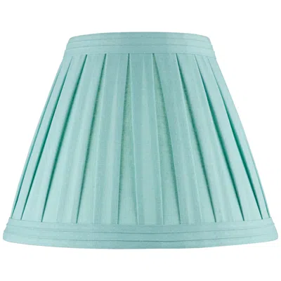 Springcrest Jody Turquoise Linen Box Pleat Empire Shade 7x14x11 (spider)