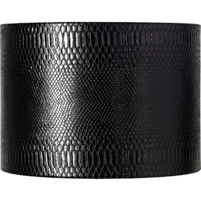 Springcrest Julie Black Reptile Print Drum Shade 15x15x11 (spider)