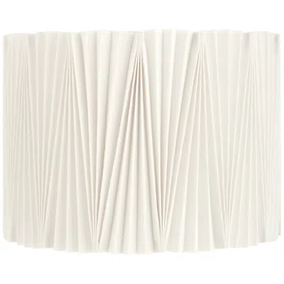 Springcrest Julie Off-white Diamond Pleat Drum Shade 15x15x11 (spider)