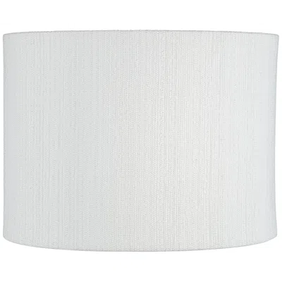 Springcrest Julie White Plastic Weave Drum Lamp Shade 15x15x11 (spider)