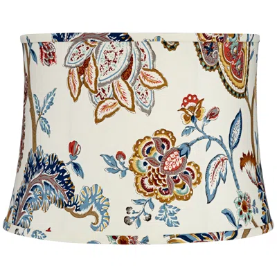 Springcrest Katie Paisley Floral Pinched Drum Shade 14x16x11.5 (spider)