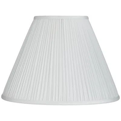Springcrest Lidia White Mushroom Pleated Empire Lamp Shade 7x16x12 (spider)