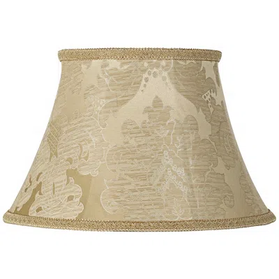 Springcrest Lilla Ivory Brocade Pattern Bell Lamp Shade 10x17x11 (spider)
