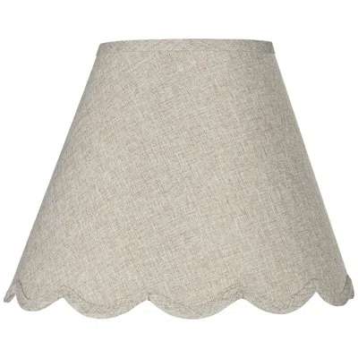 Springcrest Lina Soft Beige Scallop Empire Lamp Shade 6x12x9.5 (spider) In Brown