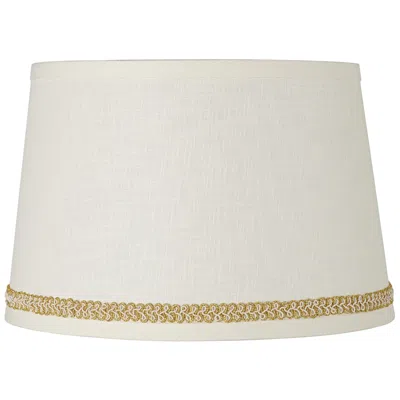 Springcrest Linen Shade With Gold With Ivory Trim 10x12x8 (spider)