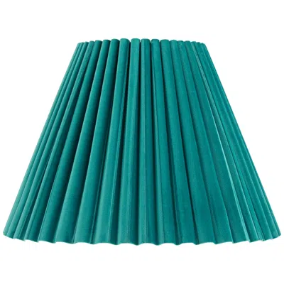 Springcrest Lita Green Velvet Pleated Lamp Shade 7x15x10 (spider)