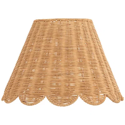 Springcrest Mambo Natural Rattan Scalloped Shade 7x15x9.5 (spider)