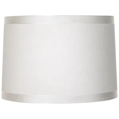 Springcrest Marlee White Ribbon Trim Tapered Drum Shade 15x16x11 (spider)