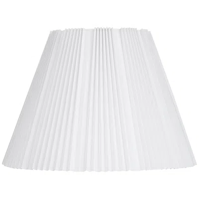 Springcrest Mavin White Linen Knife Pleated Lamp Shade 9x17x12.25 (spider)