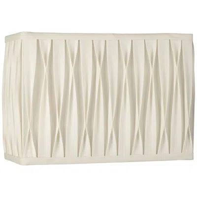 Springcrest Maybell White Pleat Rectangle Shade 14/7x14/7x10 (spider)