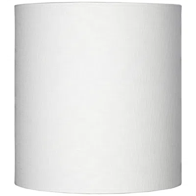Springcrest Meryl White Tall Linen Drum Shade 14x14x15 (spider)