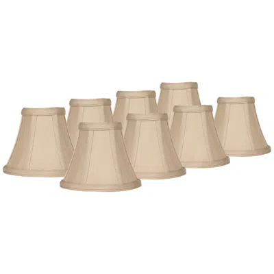 Springcrest Mimi Taupe Fabric Lamp Shade 3x6x5x5 (clip-on) Set Of 8 In Brown