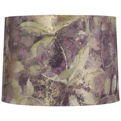 Springcrest Mollie Botanical Purple Leaf Velvet Drum 14x15x10 1/2 (spider)